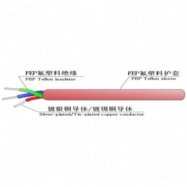 坦泼秋尔TPQE高温电缆 氟塑料绝缘耐高温电缆 氟塑料护套 (AFF)