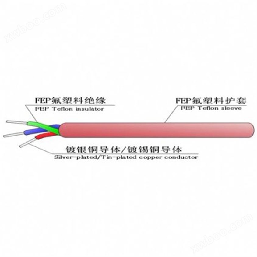 坦泼秋尔TPQE高温电缆 氟塑料绝缘耐高温电缆 氟塑料护套 (AFF)